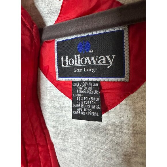 Vintage 1990's Era NC State Red Hooded puffer Jacket With Logo Graphic Large - Picture 8 of 8